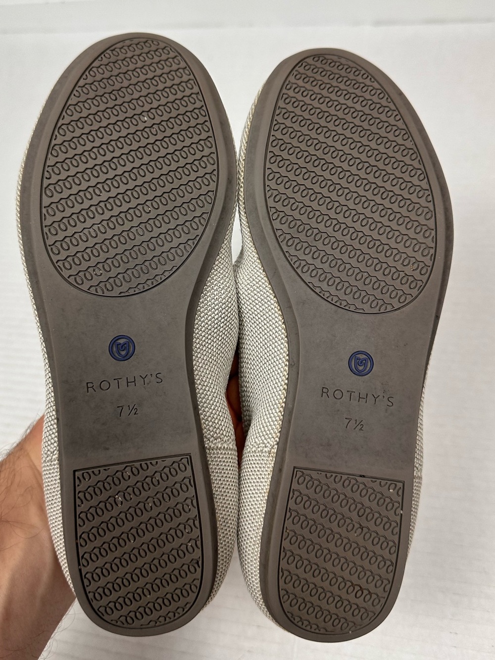 ROTHY'S THE FLAT ROUND TOE CREAM BALLET FLATS SHOES WOMEN'S 7.5 - Picture 9 of 10